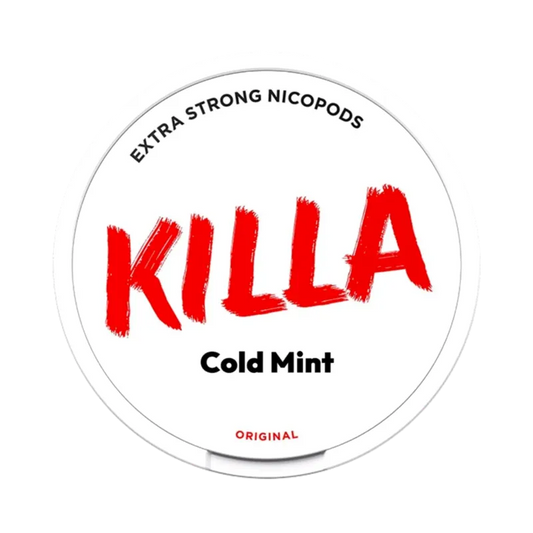 KILLA 冷薄荷口含菸 12.8mg 正面圖 - 冰涼薄荷風味